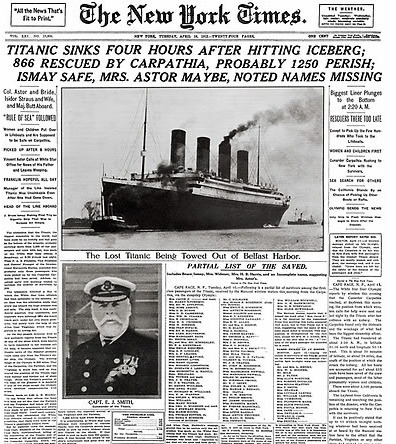 뉴욕타임즈-타이타닉의 침몰